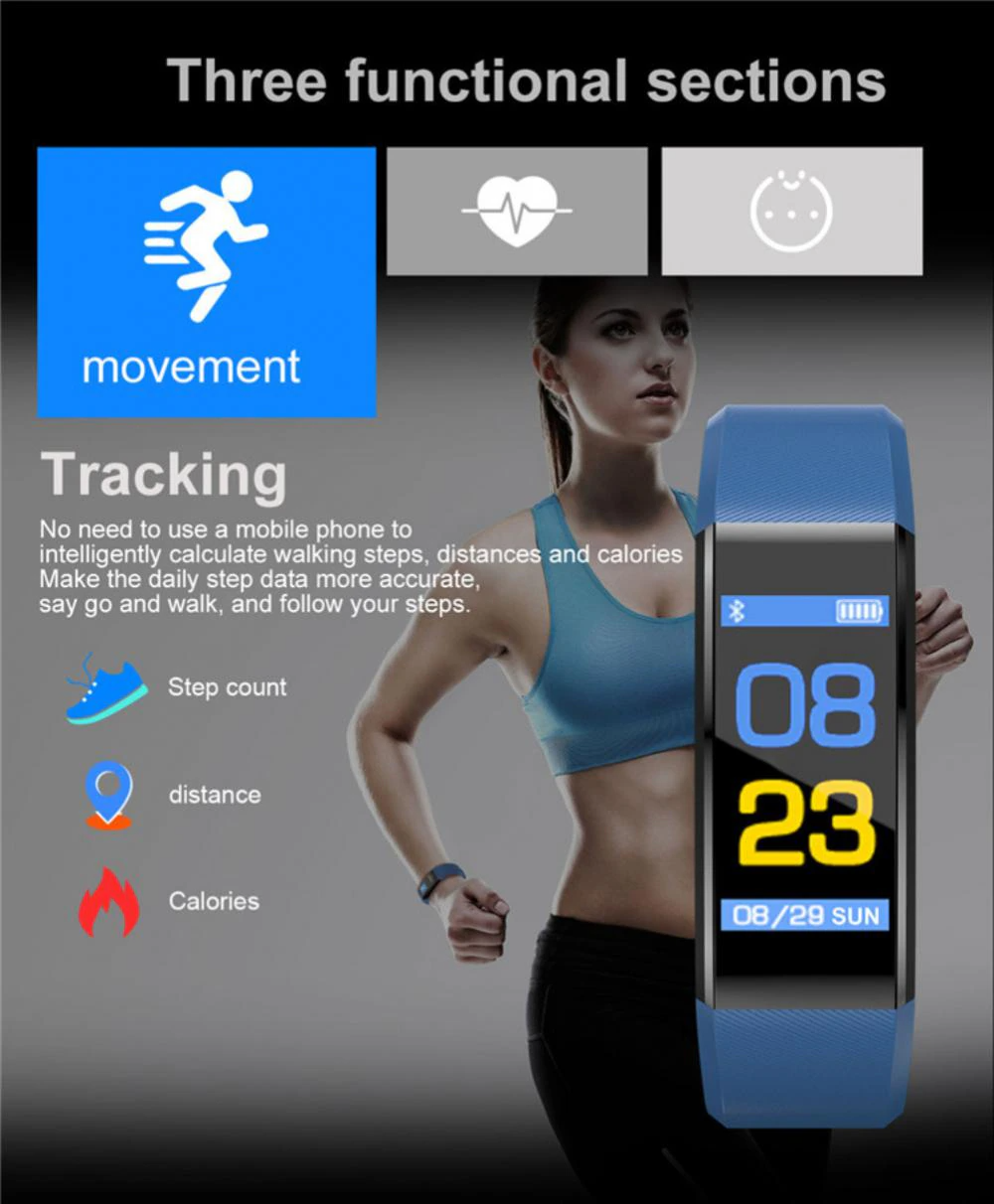 Heart Rate & Oxygen Monitor Smart Watch