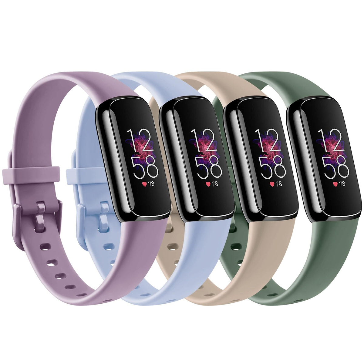 Fitbit Luxe Colorful Silicone Bands 4-Pack