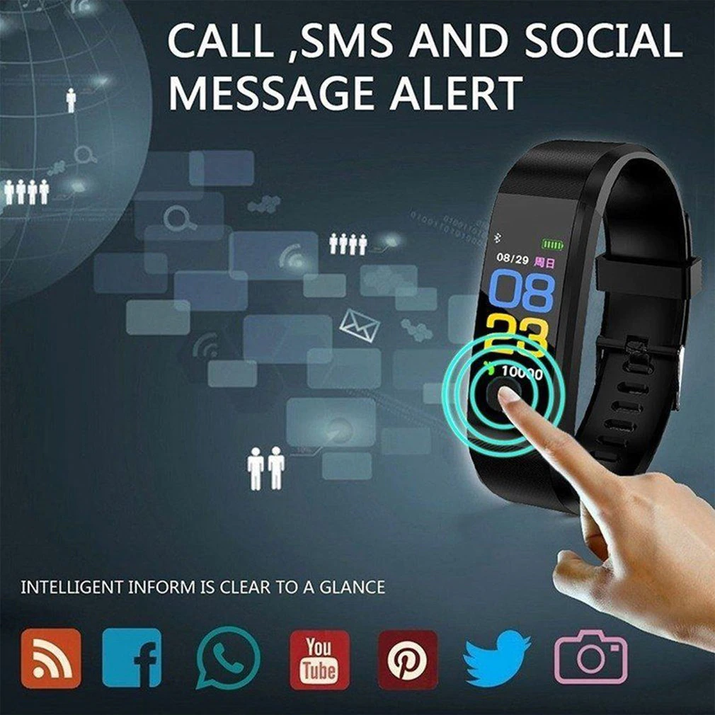 Heart Rate & Oxygen Monitor Smart Watch